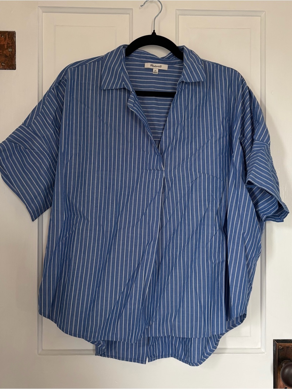 Madewell Popover Button Back Top